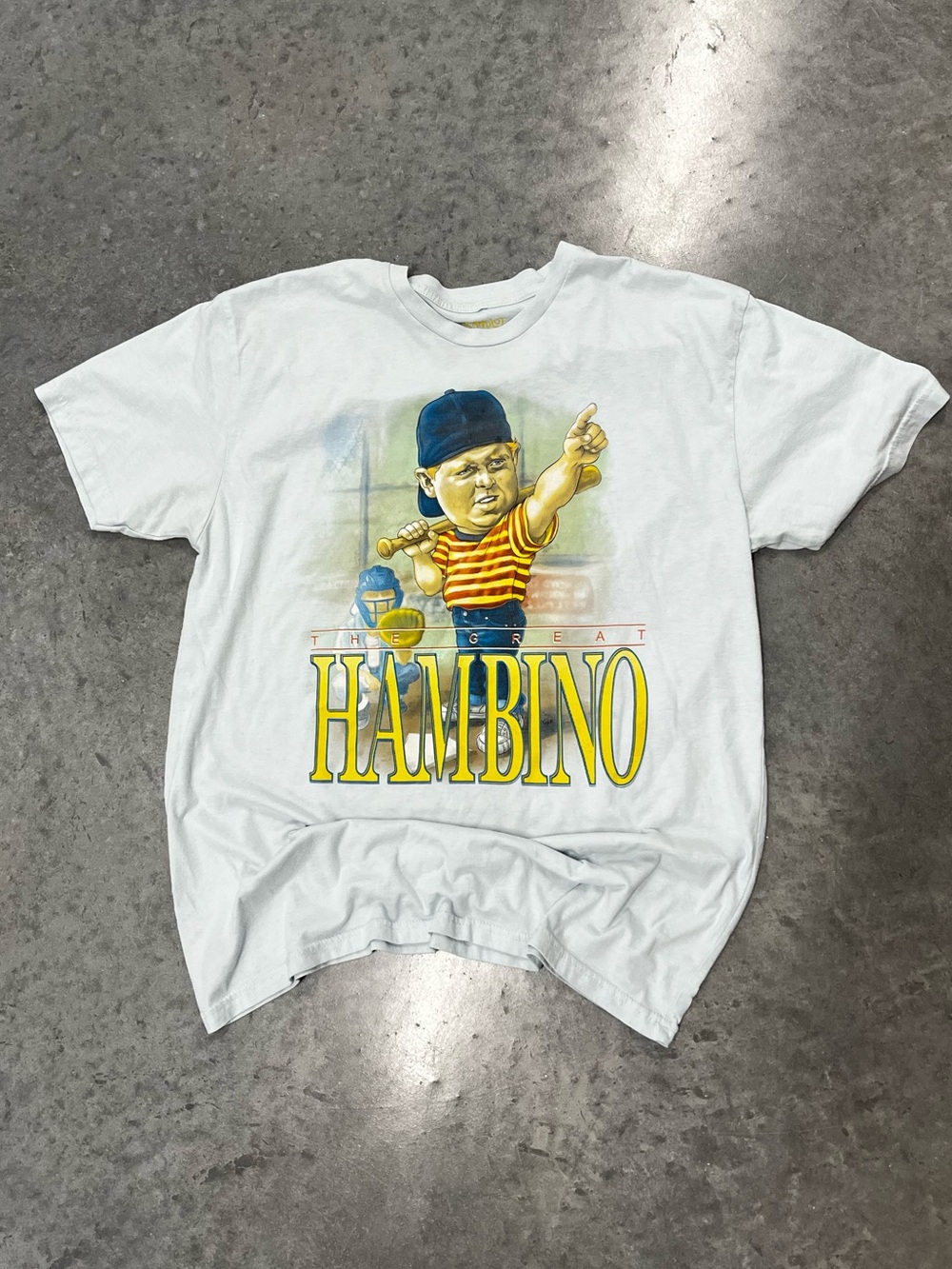 The Sandlot Great Hambino Ham Porter White Graphic T-Shirt Size XL